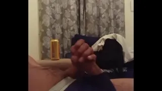 Hard dick even drinking beer I want to see the woman who drops this cock