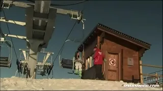 Priva's Snowy Ski Lift Sex Thrill