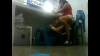 Naughty giving and serving at work.