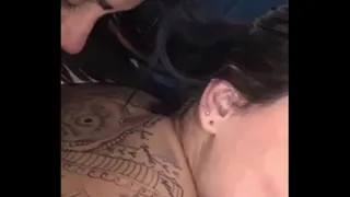 Fucking my friend with my rubber dick
