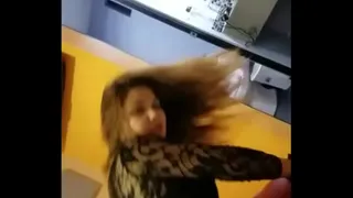 Slut smiles for the camera