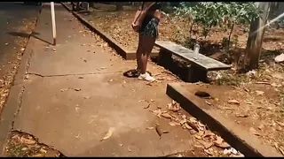 Boy manages to convince woman that he was exercising