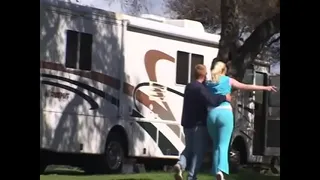 Hot blonde teen with perky tits blows cock then rides it by her young pussy