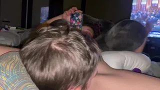 Stretching young girl pussy with new toy
