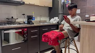 My shy stepsister surprises me masturbating all over the house and she wants me to fuck her really hard until I make her cum. I cum all over her.