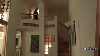 Young dude destroying 18-years old horny girl's pussy
