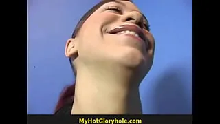Hot Girl Blows A Stranger In A Bathroom Gloryhole 4
