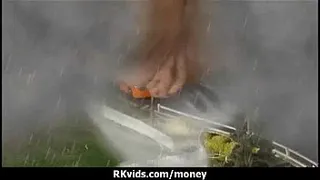 Desperate teen naked in public and fucks to pay rent 19
