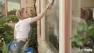 Naughty America - Casca Akashova, beautiful blonde bombshell gets a big thick cock for her MILF pussy