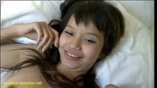 Hairy asian  gets her pussy fucked