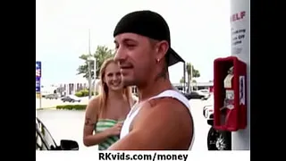 Desperate teen naked in public and fucks to pay rent 21