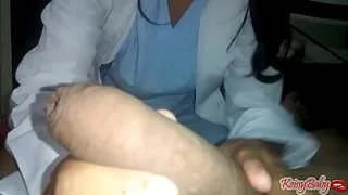 The doctor cures my impotence with a mega suck