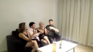 Orgy with my step sister and two strangers we met in a bar