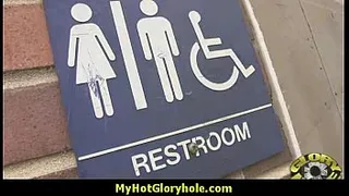 I sneak Black BJ as I fuck husband thrue gloryhole 10
