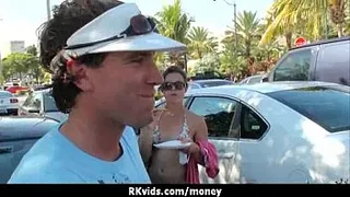 Desperate teen naked in public and fucks to pay rent 8