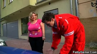 Fatty seduces him into sex