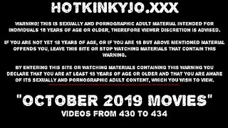 OCTOBER 2019 News at HOTKINKYJO site: double anal fisting, prolapse, public nudity, large dildos