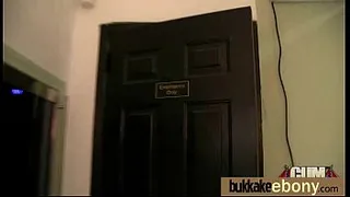 Ebony babe sucks too many white cocks 23