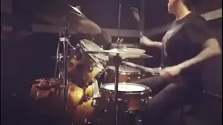 felicity feline drumming at sound studios