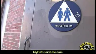 I sneak Black BJ as I fuck husband thrue gloryhole 9