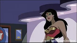 Superhero Hentai - Wonder Woman vs Captain America