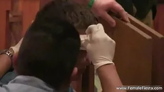 Sexy and cute brunette teen shows her