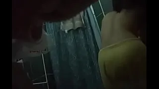Taking a shower