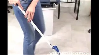 Maid finds a used pair of her employer's panties