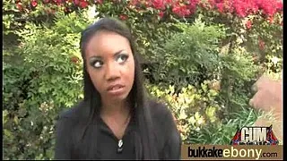 Gorgeous ebony lady sucks white dicks and gangbang fucking 28