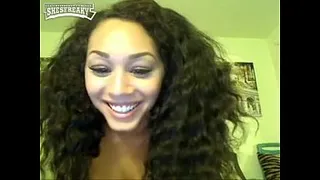 slim redbone playing with herself