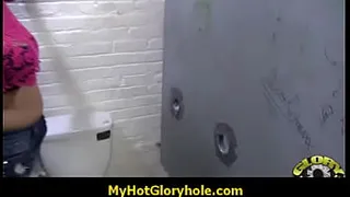 Gloryhole dick sucking - Interracial Blowjob Video 14