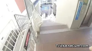 Blonde Valeri jumping cock like true hooker