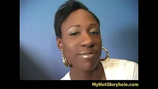 Black babe sucking white cock for some warm cum 5