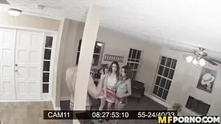Caught on camera teen 3some Jade Nile, Sarai 2 2
