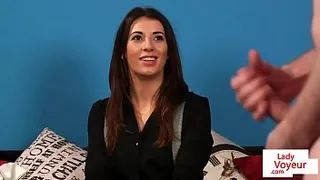 British cfnm voyeur humiliates guy from couch