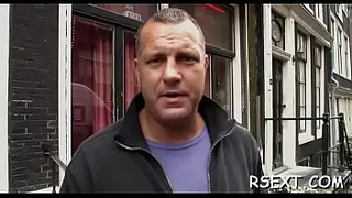 Stunning babe gets drilled hardcore style in amsterdam