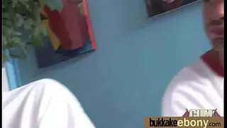 Hot ebony chick love gangbang interracial 12