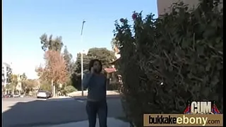 Ebony babe sucks and gets fucked by white dudes 6