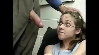 Nerdy teen fucked