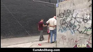 Black girl sucks many white cocks in redneck group 24