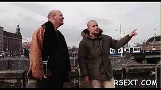 Horny man pays some amsterdam hooker for steaming sex