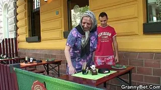Big tits granny fucked hard