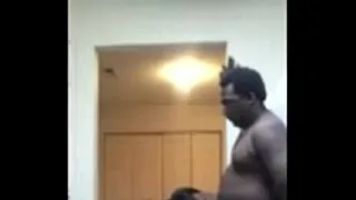 Black hubby gets slow blowjob