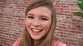 Busty student deep pussy fuck