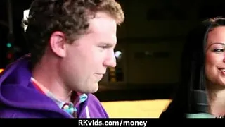 Desperate teen naked in public and fucks to pay rent 5
