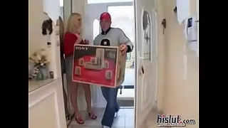 Pizza delivery boy fucks his most favorite client. AND THE MOST WHORE !!!.