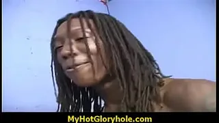 Huge black gloryhole cock blowjob 9