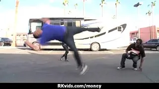 Desperate teen naked in public and fucks to pay rent 24