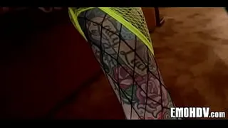 Babe with tattoos gets dick 340
