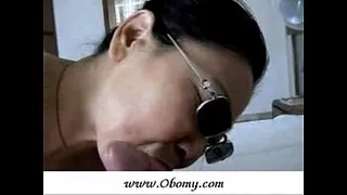 korean exhibitionist in blowjob action
